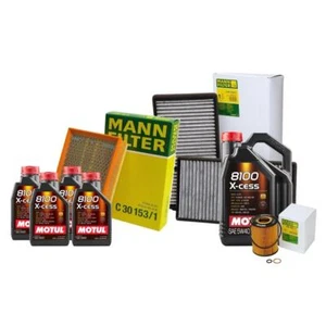 Motul + OEM Engine Oil Change Kit (5W40) (9 Liter) (X-CESS 8100) - Picture 1 of 1