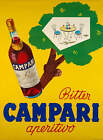 Affiche vintage originale apéritive Bitter Campari