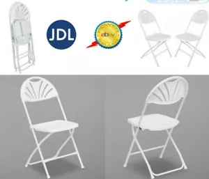 More details for 1 folding chair  wedding party event garden white beauty plastic chair