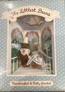 Vintage 1994 “The Littlest Bears” GUND  7009 Bride & Groom NIB Old Stock