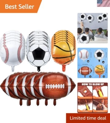 Цветной набор из 20 спортивных шаров - идеально подходит для празднования дня рождения детей - Изображение 1 из 4