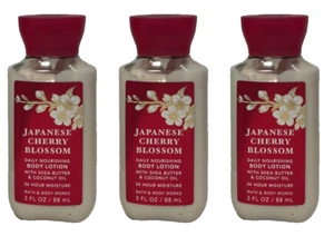 3 Bath & Body Works JAPANESE CHERRY BLOSSOM Nourishing Body Lotion 3 oz ea (592) - Picture 1 of 1