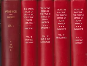Works of Hubert Howe Bancroft: the Native Races of the Pacific States. 5 volumes - Picture 1 of 1