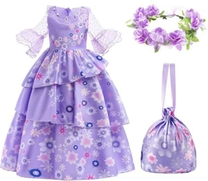 Girls Princess Costume Encanto Isabella Lace Party Dress For Age 5-6 Years - Picture 1 of 3