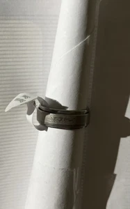 Stainless Steel Rotating Band Ring Anti Anxiety Fidget Unisex Small Tribal Symb - Picture 1 of 3