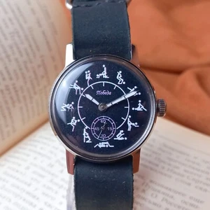 Pobeda Soviet Men's Watch Vintage Mechanical Men's Wristwatch USSR Serviced - Picture 1 of 12