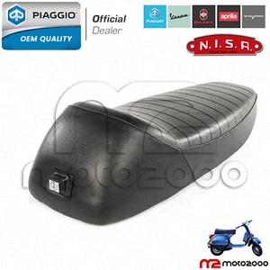 SPORTSATTEL SPORTMODELL SCHWARZ SITZ NISA SCHLOSS FÜR VESPA AUF TS 125 ccm - Bild 1 von 5