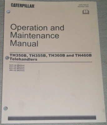 LIBRO MANUAL DE OPERACIÓN Y MANTENIMIENTO CAT CATERPILLAR TH350B TH355B TH360B TH460B Foto 1 de 4