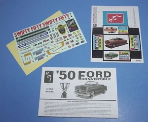 AMT 1950 Ford Cabrio, Decals, Anleitung & Mini-Box Maßstab 1:25 - Bild 1 von 6