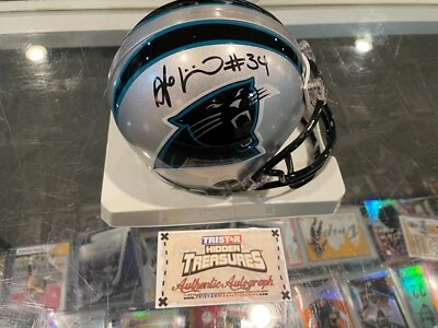 MINI CASCO FIRMADO POR DEANGELO WILLIAMS CAROLINA PANTHERS TRI STAR TESORO OCULTO A Foto 1 de 3