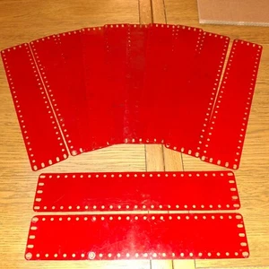 12 X #197(USATO/NO PIEGA)PIASTRA STRISCIA FLESSIBILE 12,5" ROSSO MEDIO TIMBRATA - Foto 1 di 3