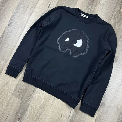 Sudadera Alexander Mcqueen MCQ Monster Cuello Redondo Negra Mediana Espuma Estampado 3D Foto 1 de 4