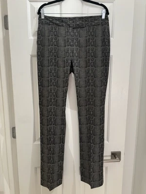 NUEVO SIN ETIQUETAS Etcetera Pantalón Estampado Piel Serpiente con Piernas ligeramente Acampanadas - 8 Foto 1 de 4