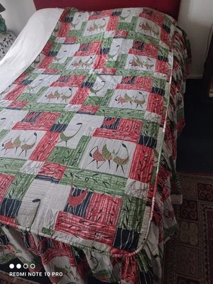 Dessus De Lit  Tissu Romanex  Boussac BAMAKO  Vintage 1958 Couvre Lit 1 Personne - Photo 1/4