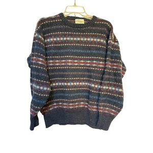 Clan Royal Scotland Wollpullover Herren L Fair Isle Rundhals Strick - Bild 1 von 7