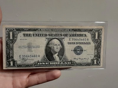 1935 $1 certificado prata data dupla  - Imagem 1 de 4