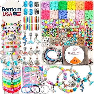 Kit para hacer pulseras juguetes para niñas -3400 piezas kit para hacer joyas con encanto suministros, unicor Foto 1 de 4