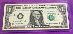 1999 DOLLAR BILL TRIPLE AND PAIR F 0080 9894 E - Picture 1 of 2