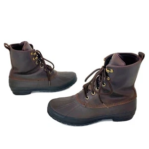 Ugg Mens Yucca 1015382 Brown Waterproof Winter Leather Duck Boots Size 10 - Picture 1 of 12