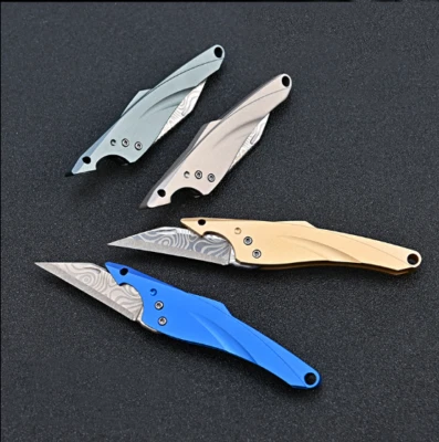 Nuevo Mini Cuchillo de Aleación de Titanio/Aluminio Pequeño Bolsillo Llavero Colgante Cuchillo Regalo Foto 1 de 4