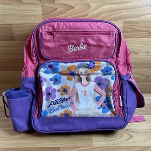 Mochila deportiva juvenil vintage 2002 All-Star Barbie rosa púrpura floral 16x12 - Imagen 1 de 16