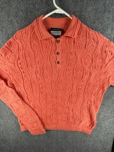 COOGI Australia Basics Sweater Orange Knit Long Sleeve XL 3D Textured Designer - Picture 1 of 20