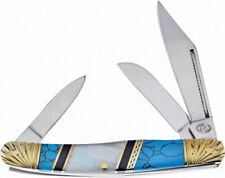 Frost Cutlery Wrangler Pocket Knife MOP & Turquoise Folding Stainless S112BBW