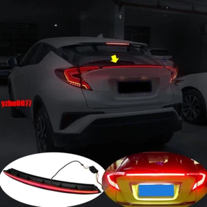 For Toyota 2018-2019 C-HR Black Rear Tail Spoiler Wing Lip w/LED Brake Light - Picture 1 of 12