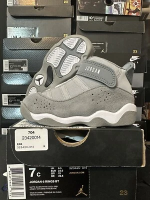 Talla 7C - Jordan 6 Anillos TB Gris Fresco - Totalmente Nuevo Con Caja Foto 1 de 3