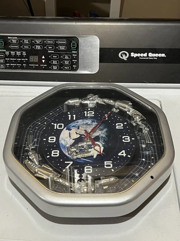 Rhythm Small World Galaxy Musical Clock Kids Classical Songs Astronaut Cover