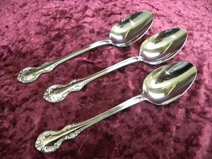 CAMDEN 3 Oval Soup / Place Spoons Wallace 18/10 Stainless Indonesia VERY SHINY - Bild 1 von 4