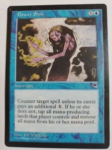 MTG Magic The Gathering Card Power Sink Interrupt Blue Tempest - Picture 1 of 2