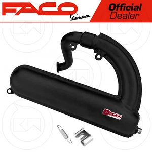FACO MARMITTA SCARICO ESPANSIONE NERA RACING PIAGGIO VESPA 50 L R N - Picture 1 of 3