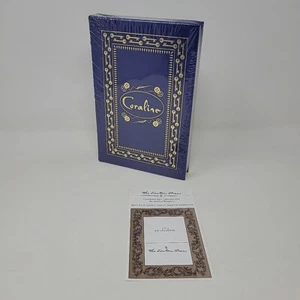 Coraline NEIL GAIMAN SIGNED New Sealed Easton Press Leather Bound Gift Hardback - Picture 1 of 11