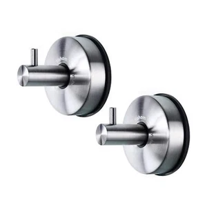Stainless Steel Suction Cup Hooks for Bathroom Shower Coat Towel Hanger - Picture 1 of 7