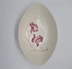 Vintage Carlton Ware Made In England Oval Magnolia Dish Pink Flowers - Picture 1 of 6