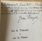 POÉSIE - J. FLORYDE : « SUR LE THÉORBE & SUR LA HARPE » RARE + BEL ENVOI BE 1946