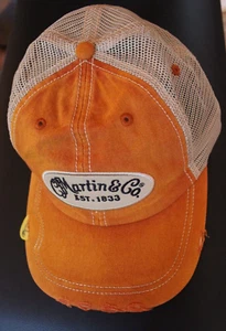 Original Martin Ballcap USA with Martin Logo Est. 1833 Orange *NEW/NEW* - Picture 1 of 13