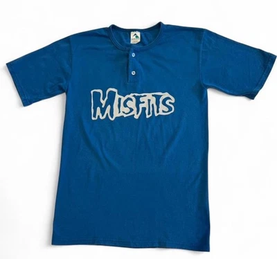 Camiseta Misfits Banda Azul Adulto Talla Pequeña. Manga corta. Camiseta Punk Grunge Band años 90 Foto 1 de 4
