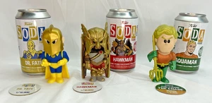 Lot of 3 Funko Soda Vinyl Figures Collectible Cans w/ Figures –Hawkman Dr. Fate - Picture 1 of 3