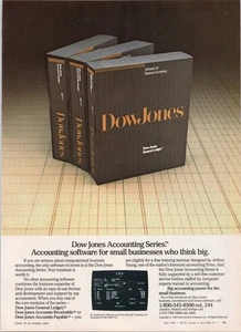 Dow Jones Accounting Series 1984 Vintage Print Ad Business Software - Picture 1 of 1
