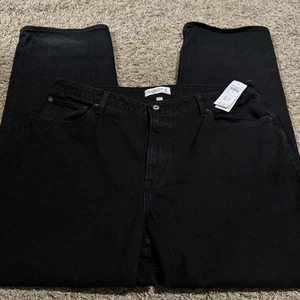NWT Abercrombie & Fitch Women’s 33/16x31 The 90s Black Relaxed High Rise Jeans - Picture 1 of 6