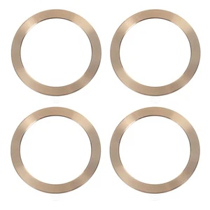 4 Pack 56x1 mm Universal Wireless Magnetic Metal Ring Sticker, Gold Tone - Zdjęcie 1 z 6