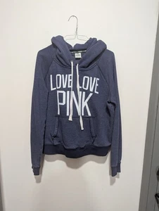 Pink Victoria’s Secret Damen Blau Pullover Sweatshirt Hoodie Größe L - Bild 1 von 4