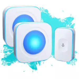 Wireless Doorbell Battery Operated Door Bells Wireless Cordless 1200Feet Deaf 2 - Picture 1 of 9