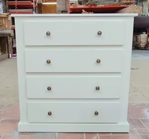 HANDMADE AYLESBURY 4 DRAWER CHEST IN IVORY, MANY COLOURS (NOT FLATPACKED) - Picture 1 of 10