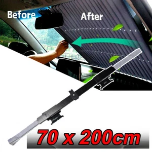 Car Windscreen Sun Shade Visor Cover Retractable Block Front Rear Window Curtain - Picture 1 of 11