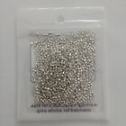 1200pcs Tiny 2mm Silver Metallic Glass Cylinder Beads Uniform Aus Pd08