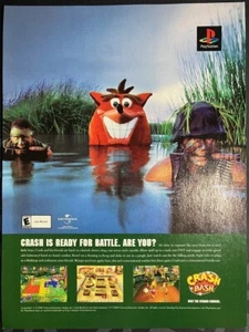 2000 Crash Bash PS1 Vintage Impreso Anuncio/Póster Bandicoot Videojuego Promo Arte Retro - Imagen 1 de 2