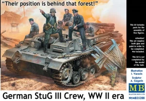 Master Box 35208 German StuG III Crew, WW II era. Their position is behind 1/35 - Picture 1 of 2